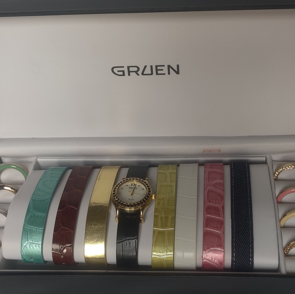Gruen interchangeable watch set